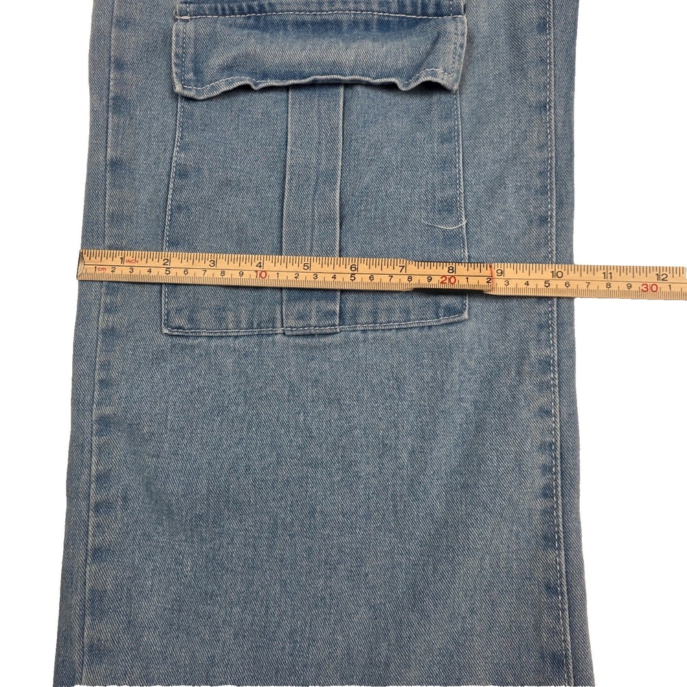 Women's Cargo Jeans Baggy Wide Leg Mom Y2K - Picture 3 of 7
